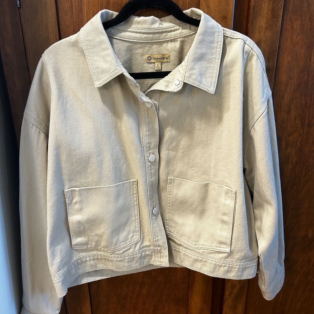 Democracy Cropped Twill Utility Jacket